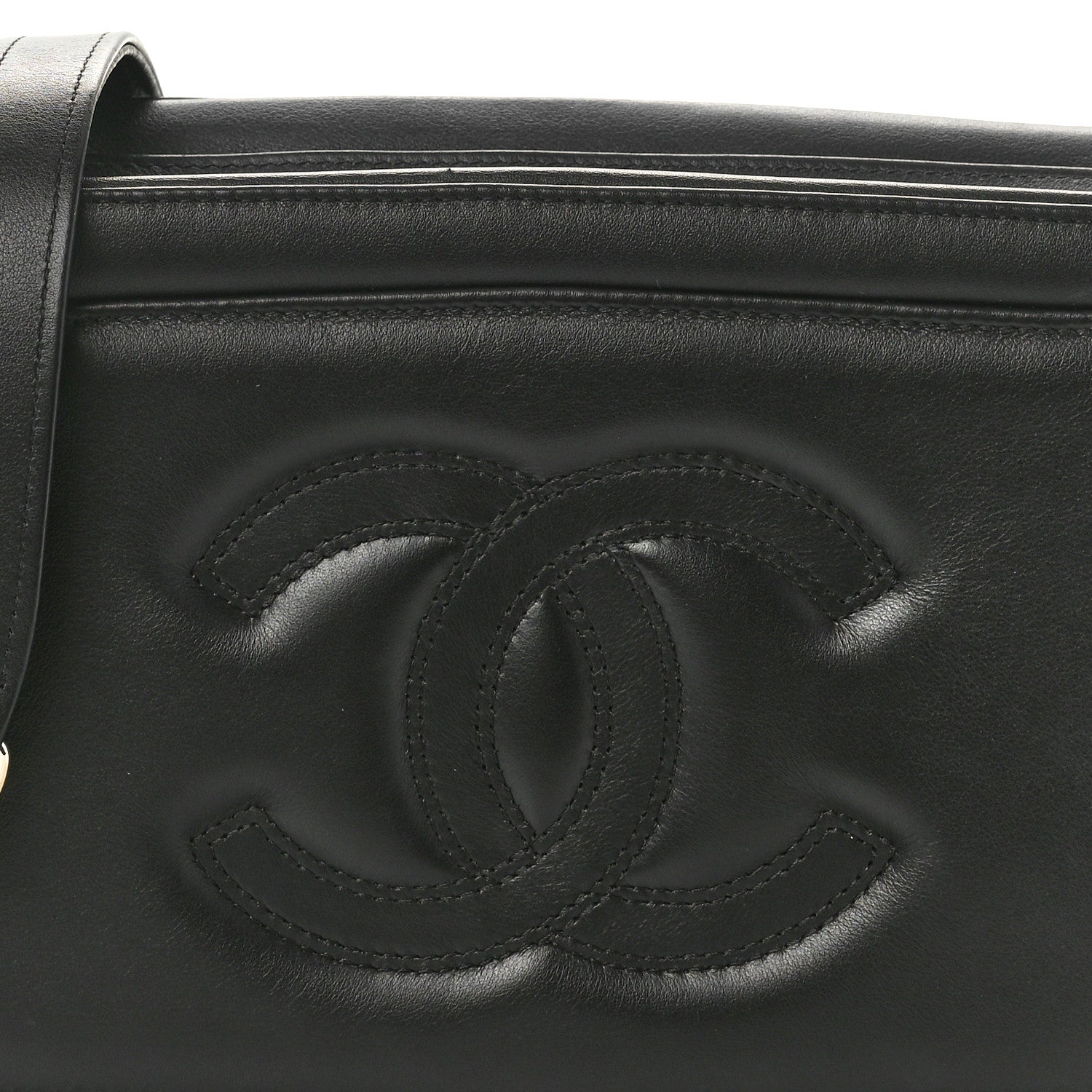 Chanel Lambskin CC Small Octagon Camera Case Black 8 of 10