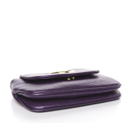 Gucci Metallic Pebbled Calfskin Small 1973 Chain Shoulder Bag Purple 4 of 10