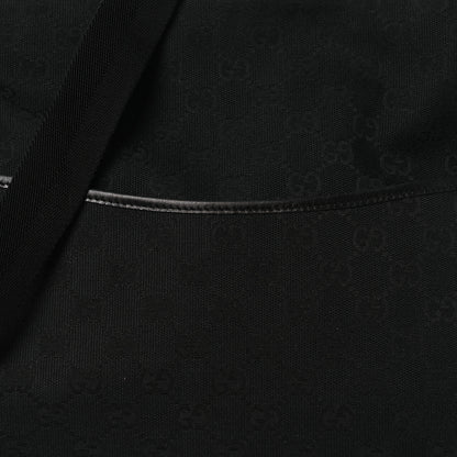 Gucci Monogram Calfskin Perforated Medium Flat Messenger Bag Black 8 of 14