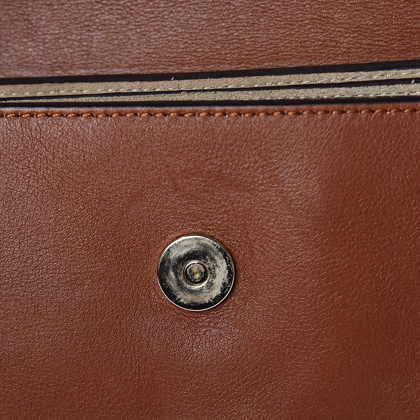 Suede Calfskin Small Faye Shoulder Bag Tobacco