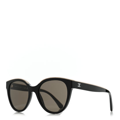 Chanel Acetate CC Butterfly Sunglasses 5414 Black Beige 1 of 8