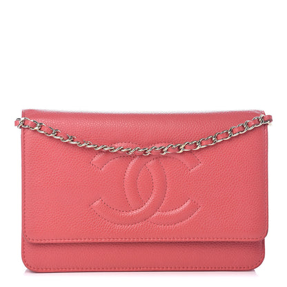 Chanel Caviar Timeless CC Wallet On Chain WOC Pink 1 of 10