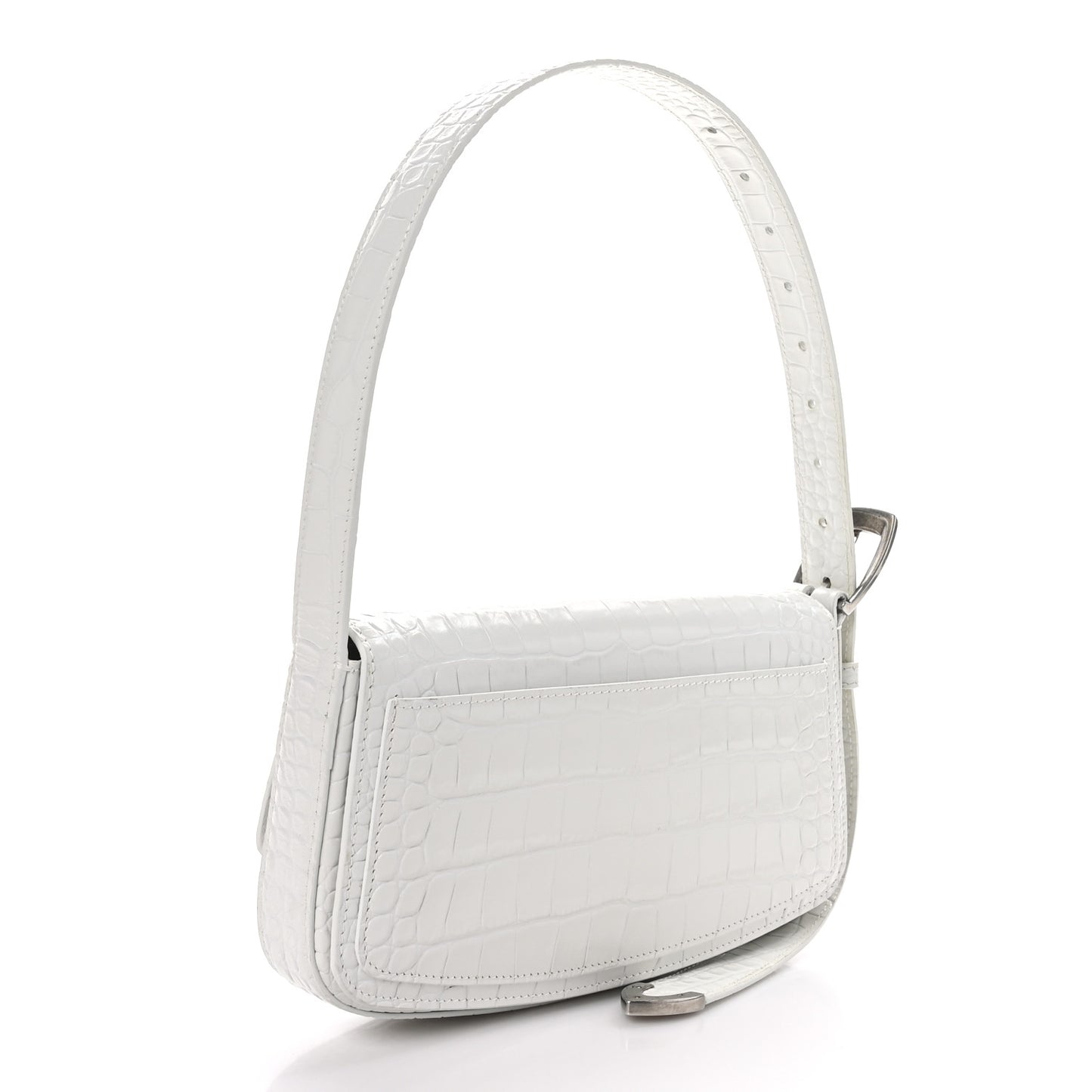 Shiny Calfskin Crocodile Embossed Ghost Sling Bag