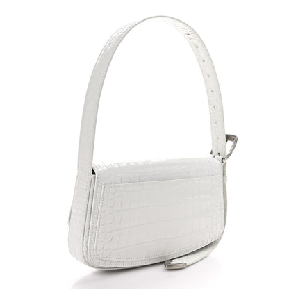 Balenciaga Shiny Calfskin Crocodile Embossed Ghost Sling Bag 3 of 8