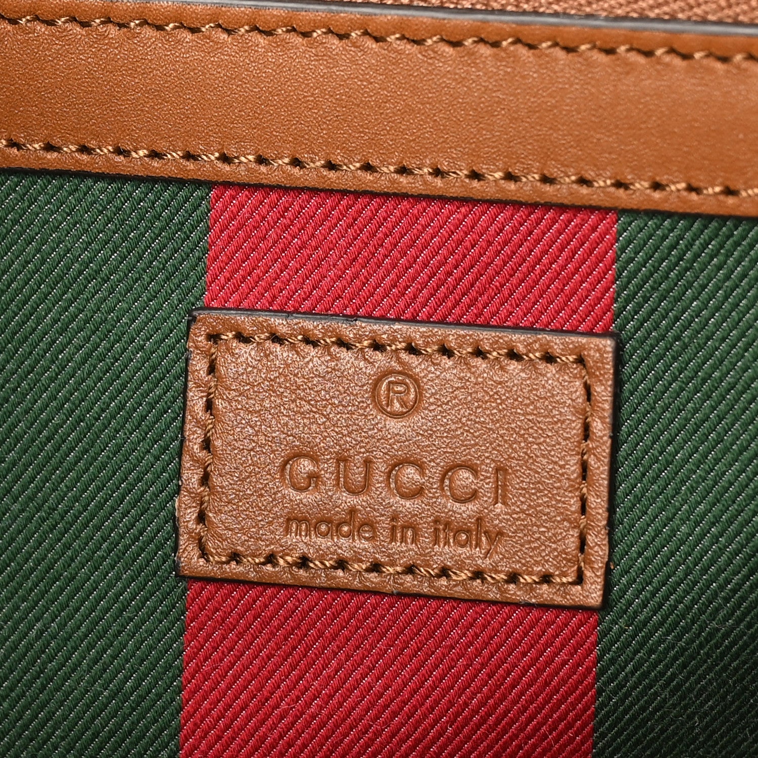 Gucci GG Supreme Monogram Emblem Large Tote Bag Beige Dark Brown 6 of 9