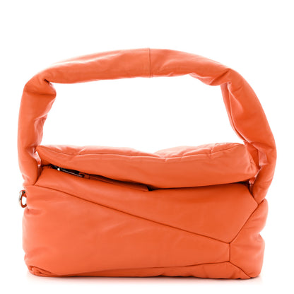 Loewe Shiny Nappa Puffer Puzzle Hobo Orange 1 of 9