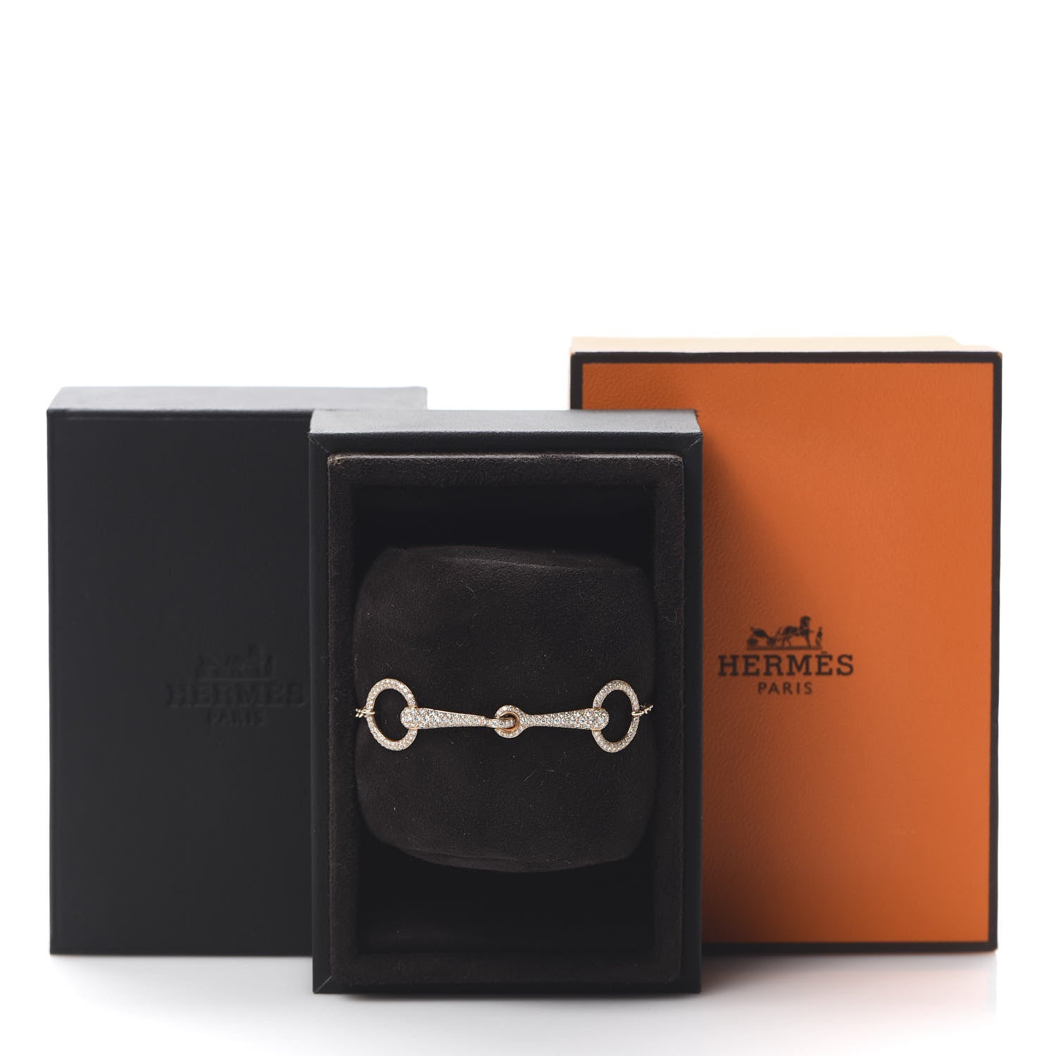 Hermes 18K Rose Gold Diamond Filet d'Or TPM Bracelet SH 5 of 5