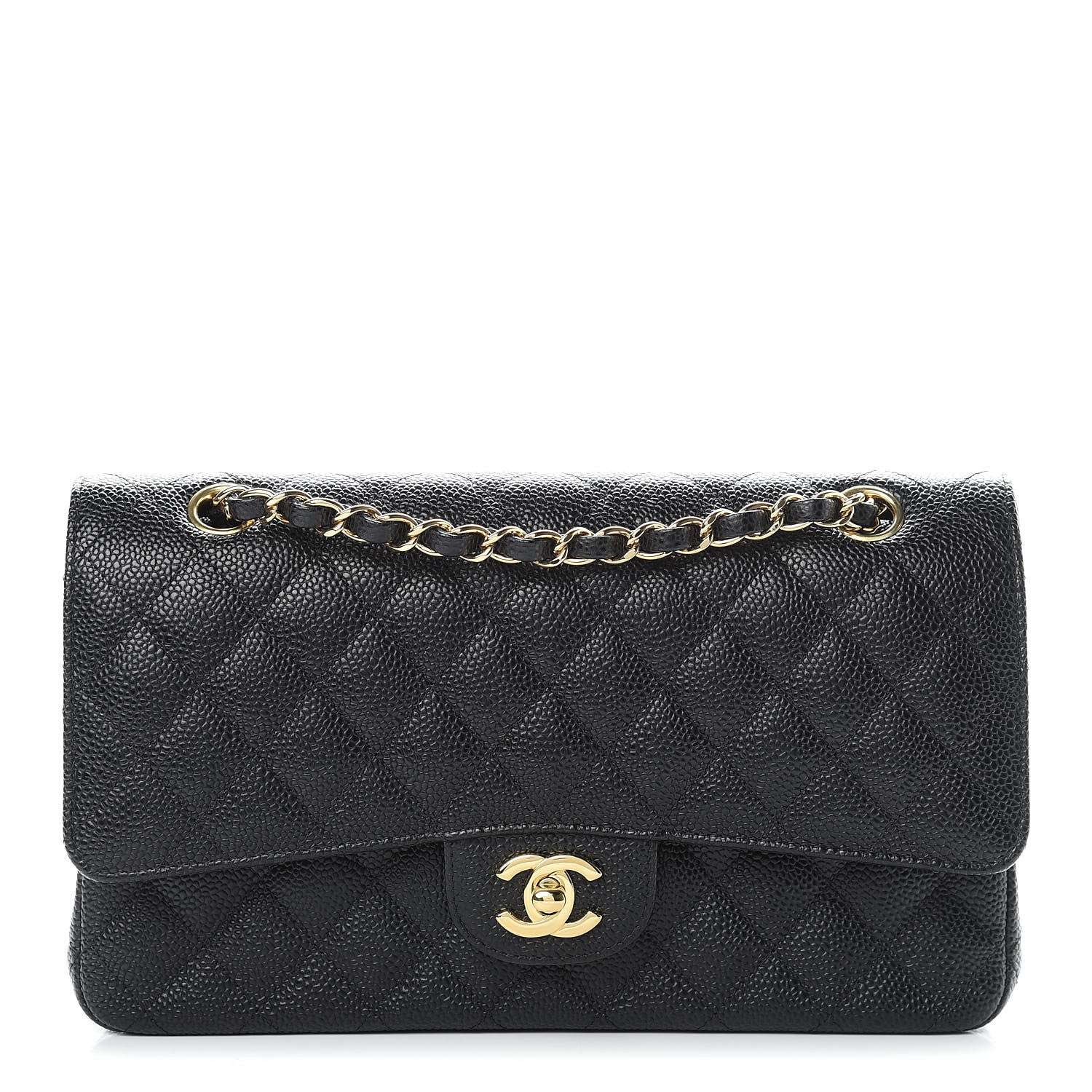 Chanel Caviar Quilted Medium Double Flap Black 1 of 12