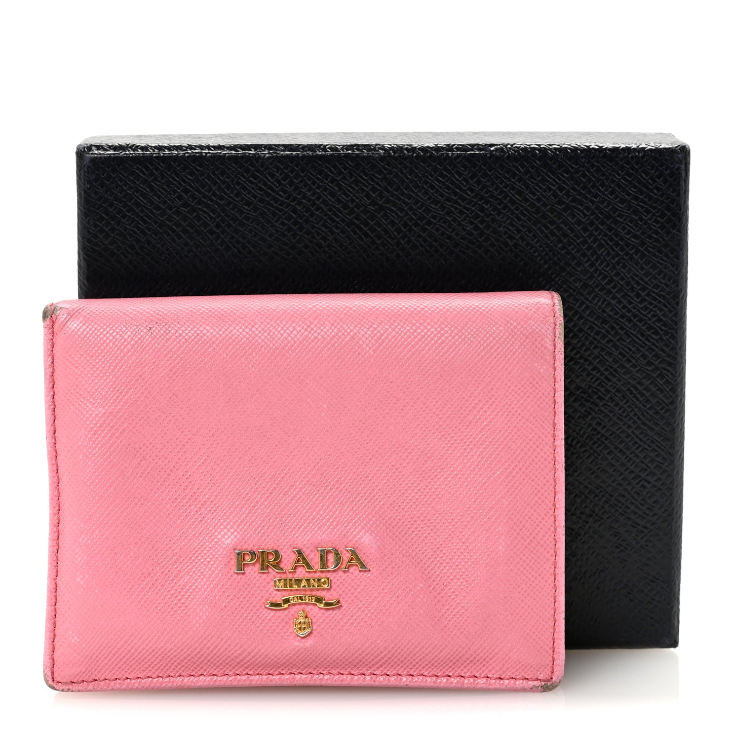 Saffiano Metal Compact Snap Bi-Fold Wallet Geranio