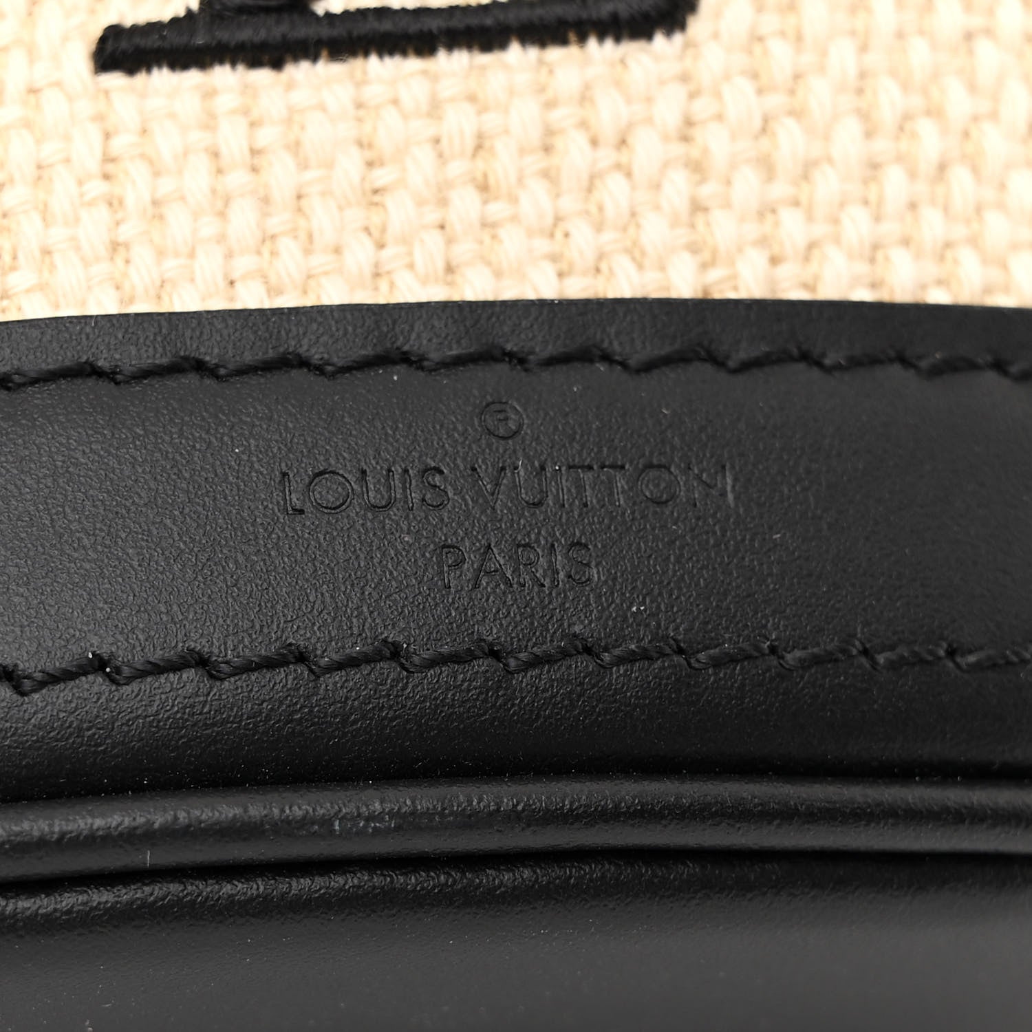 Louis Vuitton Cotton Calfskin Monogram Nano Bucket Bag Black 8 of 12