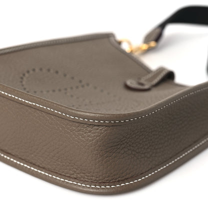 Hermes Taurillon Clemence Amazone Evelyne TPM Etoupe Bleu Indigo 10 of 11