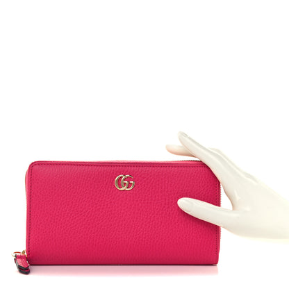 Gucci Dollar Calfskin GG Marmont Zip Around Wallet Box Pink 2 of 10