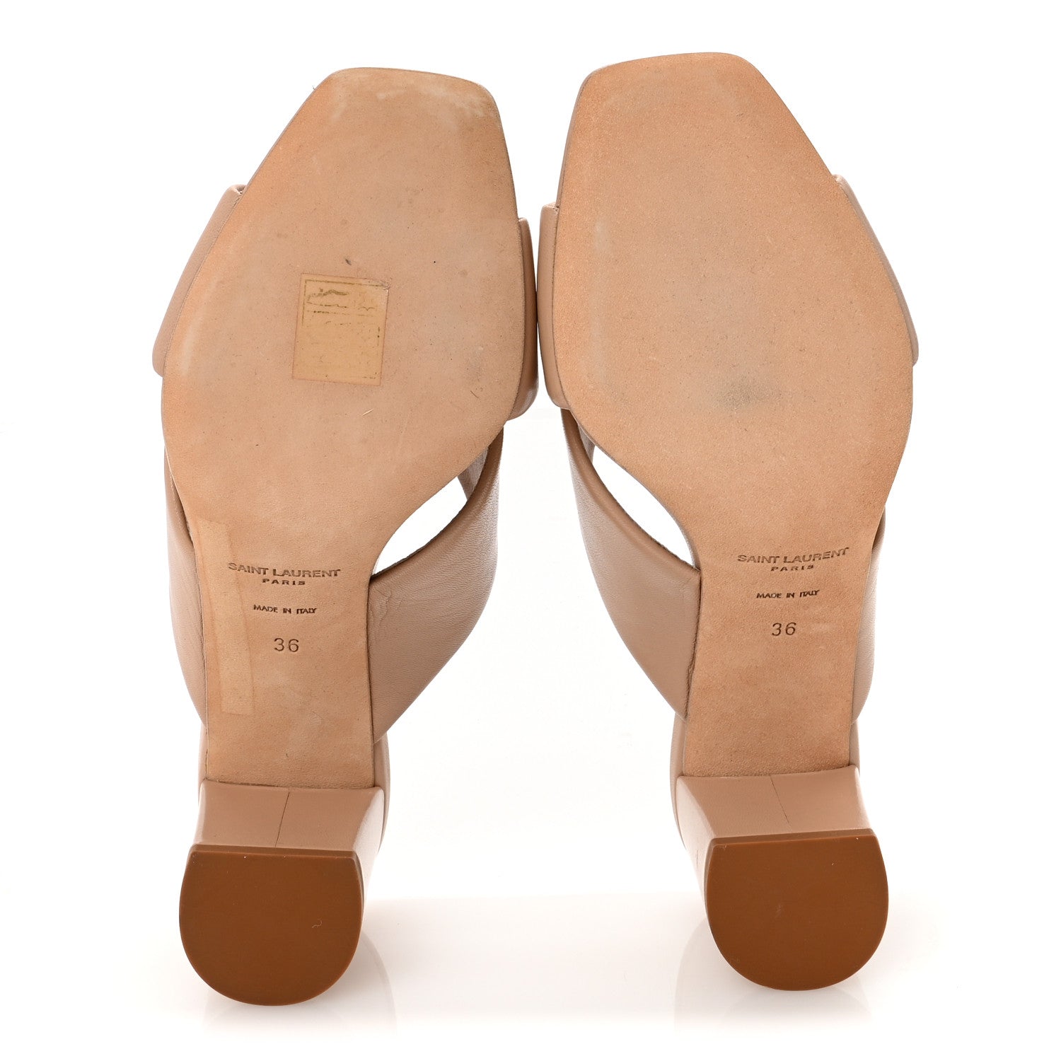 Saint Laurent Calfskin LouLou 70 Mules 36 Nude 6 of 10