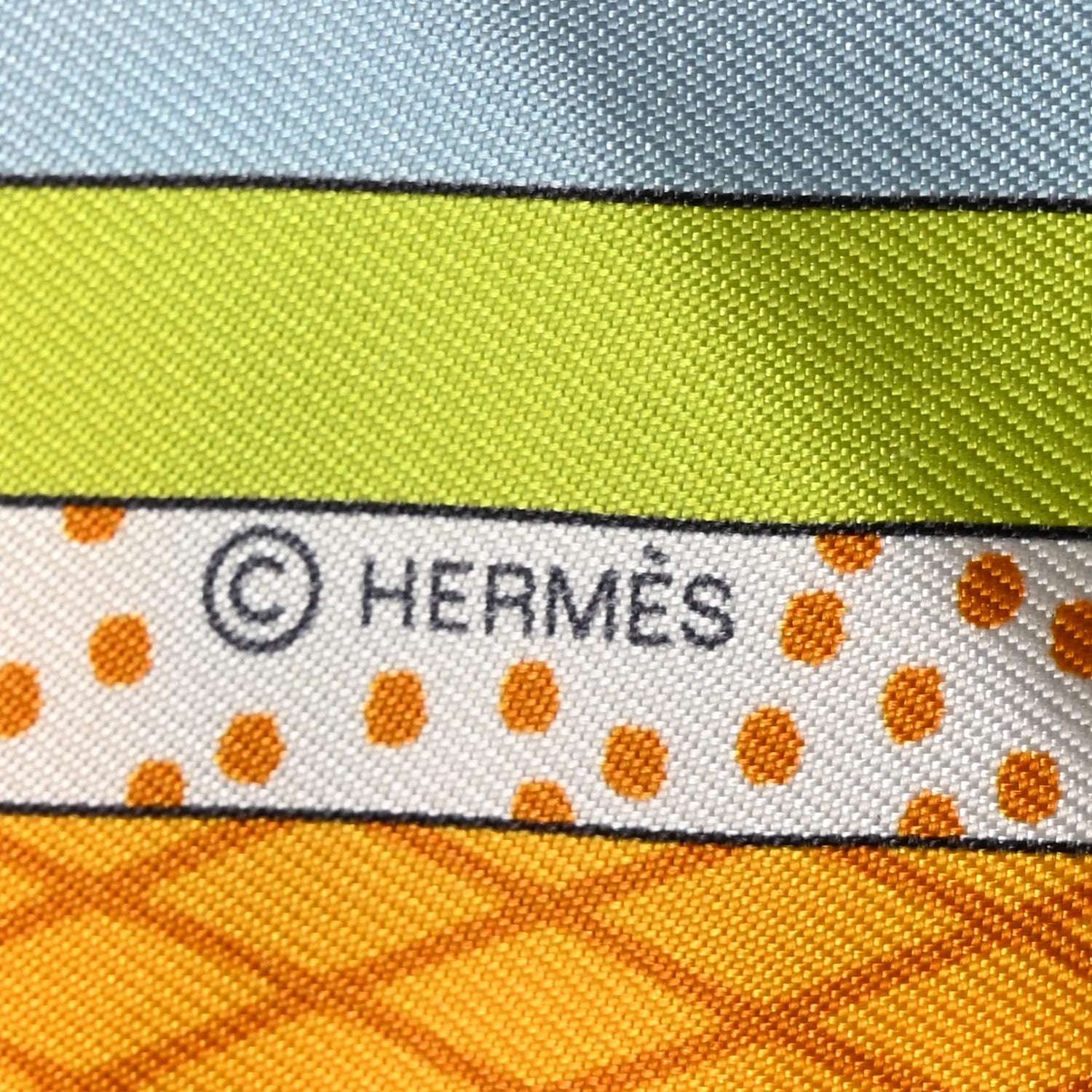 Hermes Silk Twilly Grand Theatre Nouveau Soleil Vert Fluo Multicolor 4 of 4