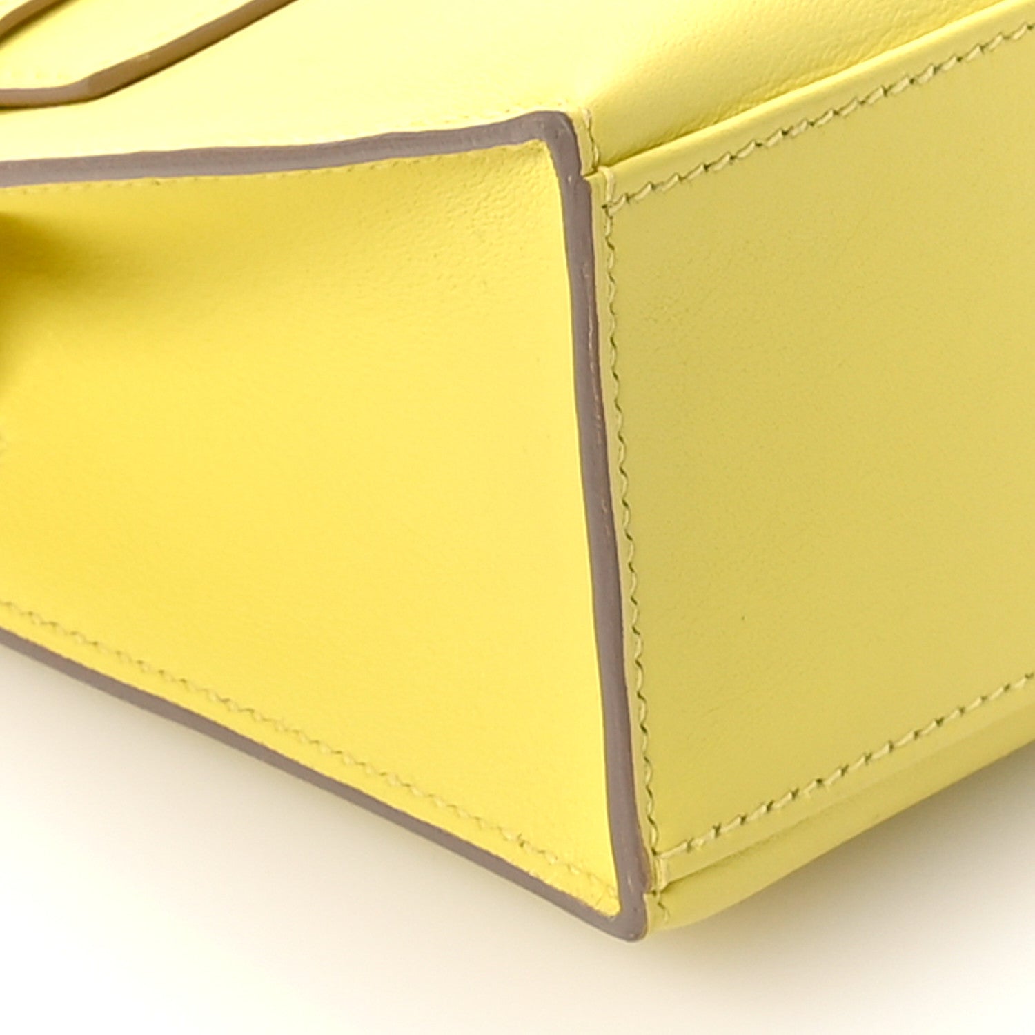 Hermes Swift Kelly Pochette Clutch Lime 9 of 11