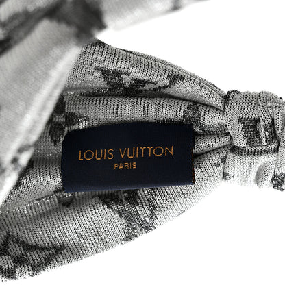 Louis Vuitton Silk Monogram LV Pool Party Turban Headband Argent 4 of 5