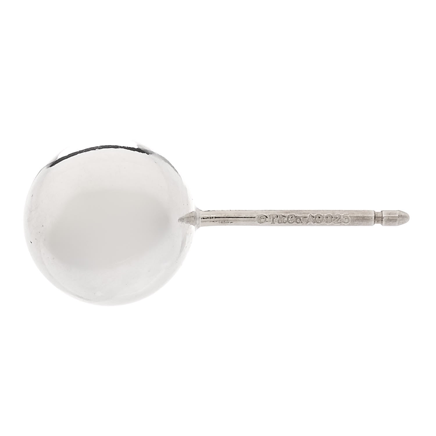 Tiffany Sterling Silver 8mm HardWear Ball Earrings 4 of 4