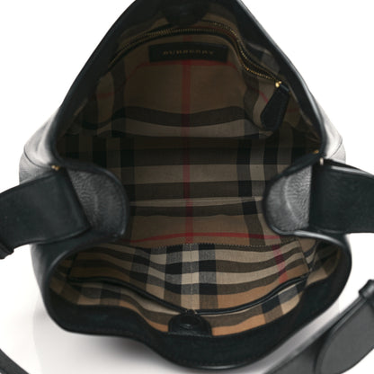 Burberry Grainy Calfskin Small Elmstone Hobo Black 5 of 6
