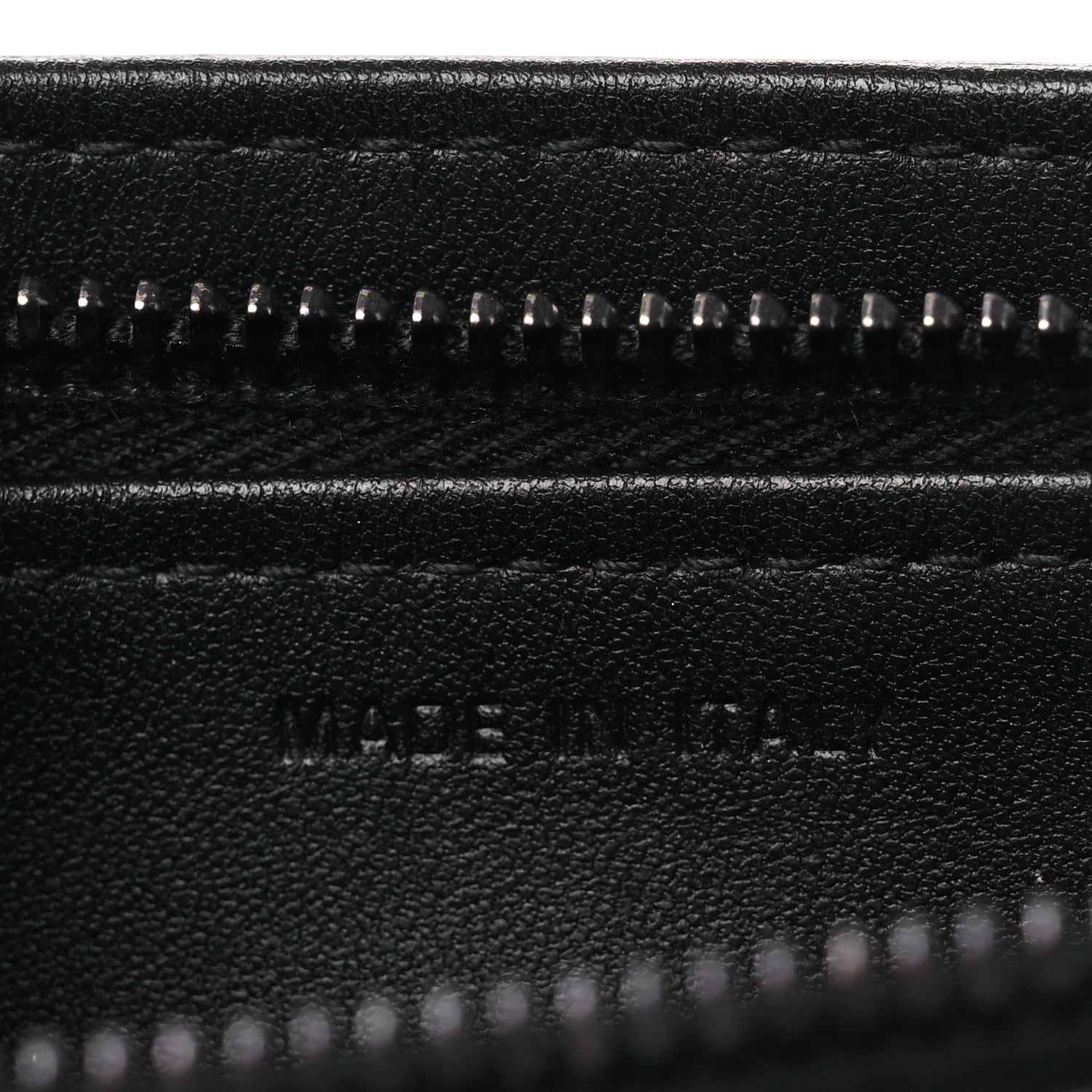 Christian Dior Calfskin Macrocannage Diamond Caro Zipped Pouch With Chain Black 7 of 13