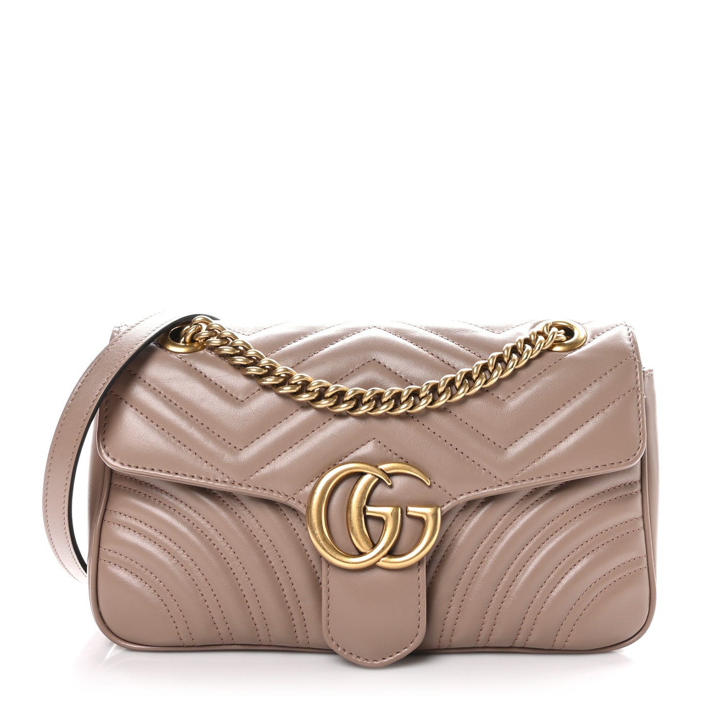 Calfskin Matelasse Small GG Marmont Shoulder Bag Porcelain Rose