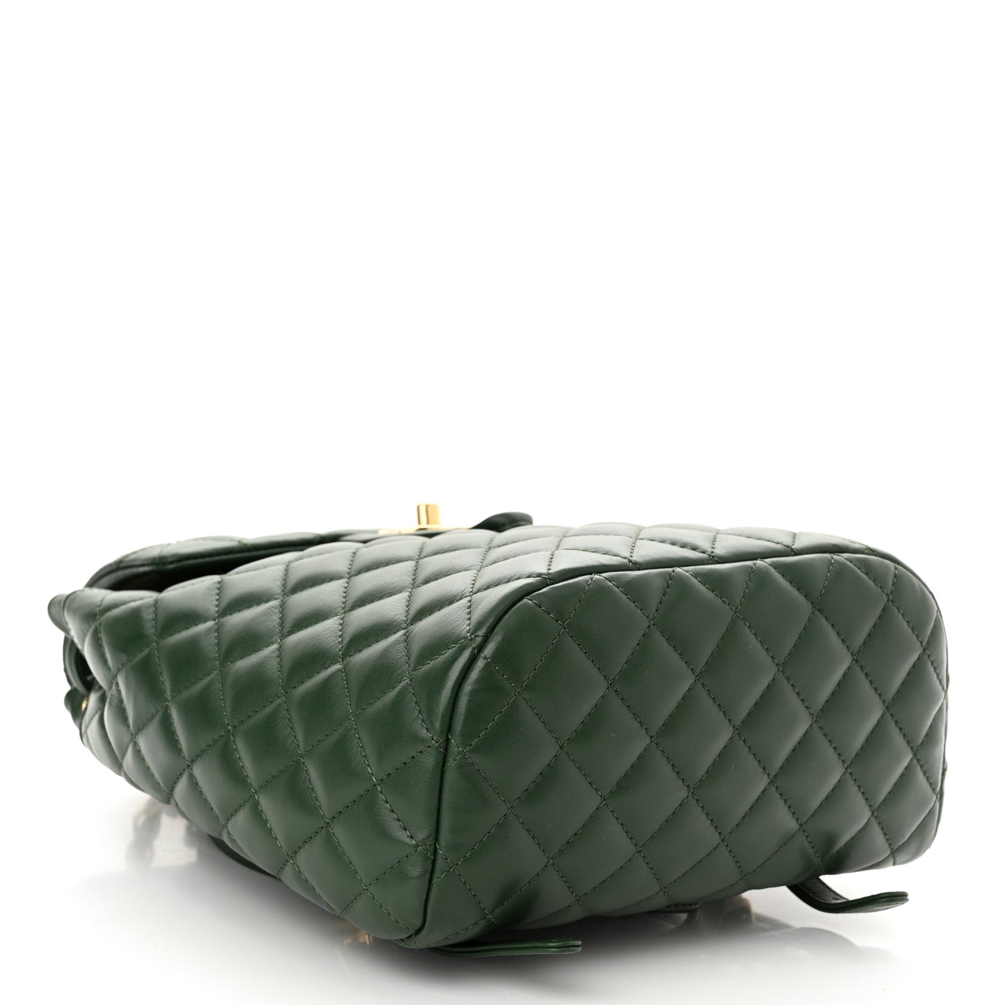 Calfskin Quilted Small Urban Spirit Backpack Dark Green