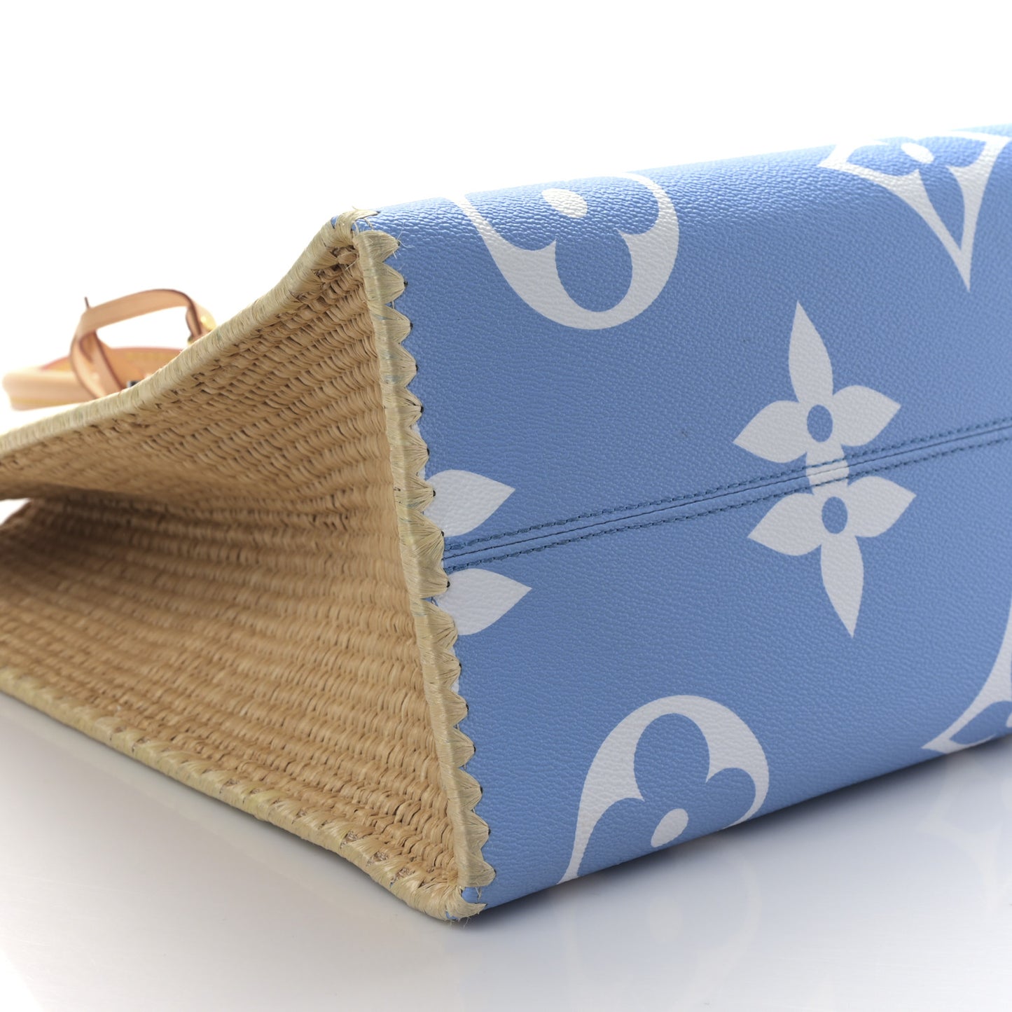 Monogram Giant Raffia Hamptons By The Pool Onthego GM Blue