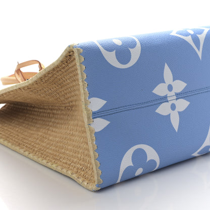 Louis Vuitton Monogram Giant Raffia Hamptons By The Pool Onthego GM Blue 7 of 8