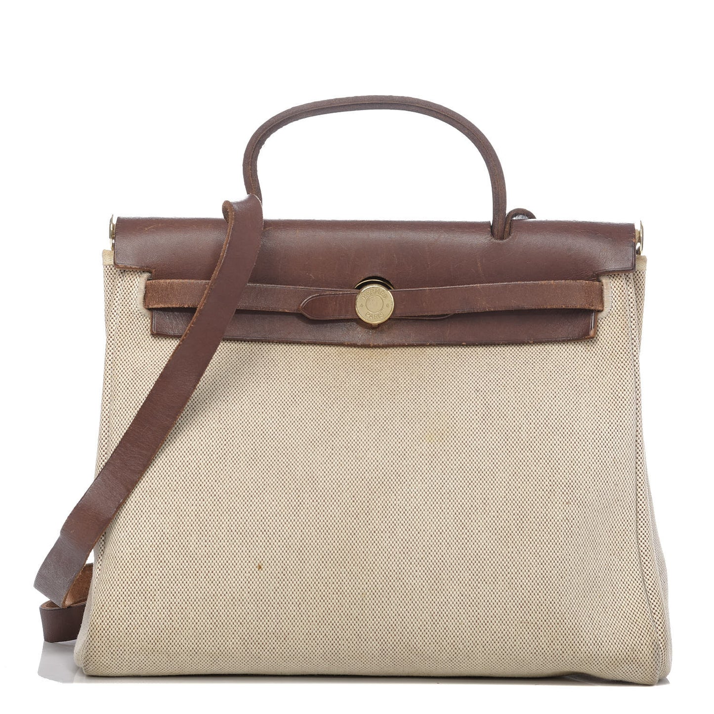 Toile Vache Calfskin Herbag 30 PM Natural