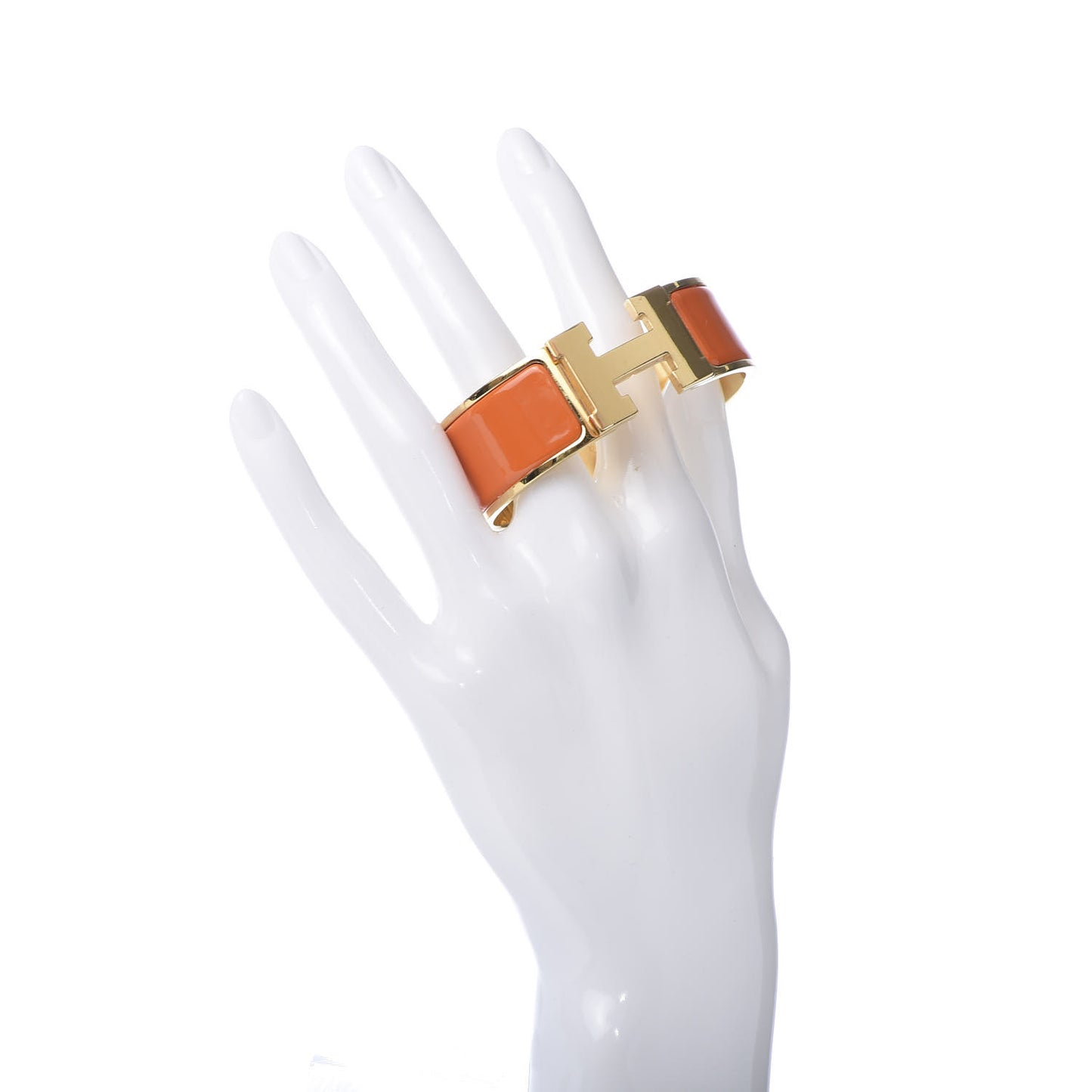 Enamel Wide Clic Clac H Bracelet PM Orange