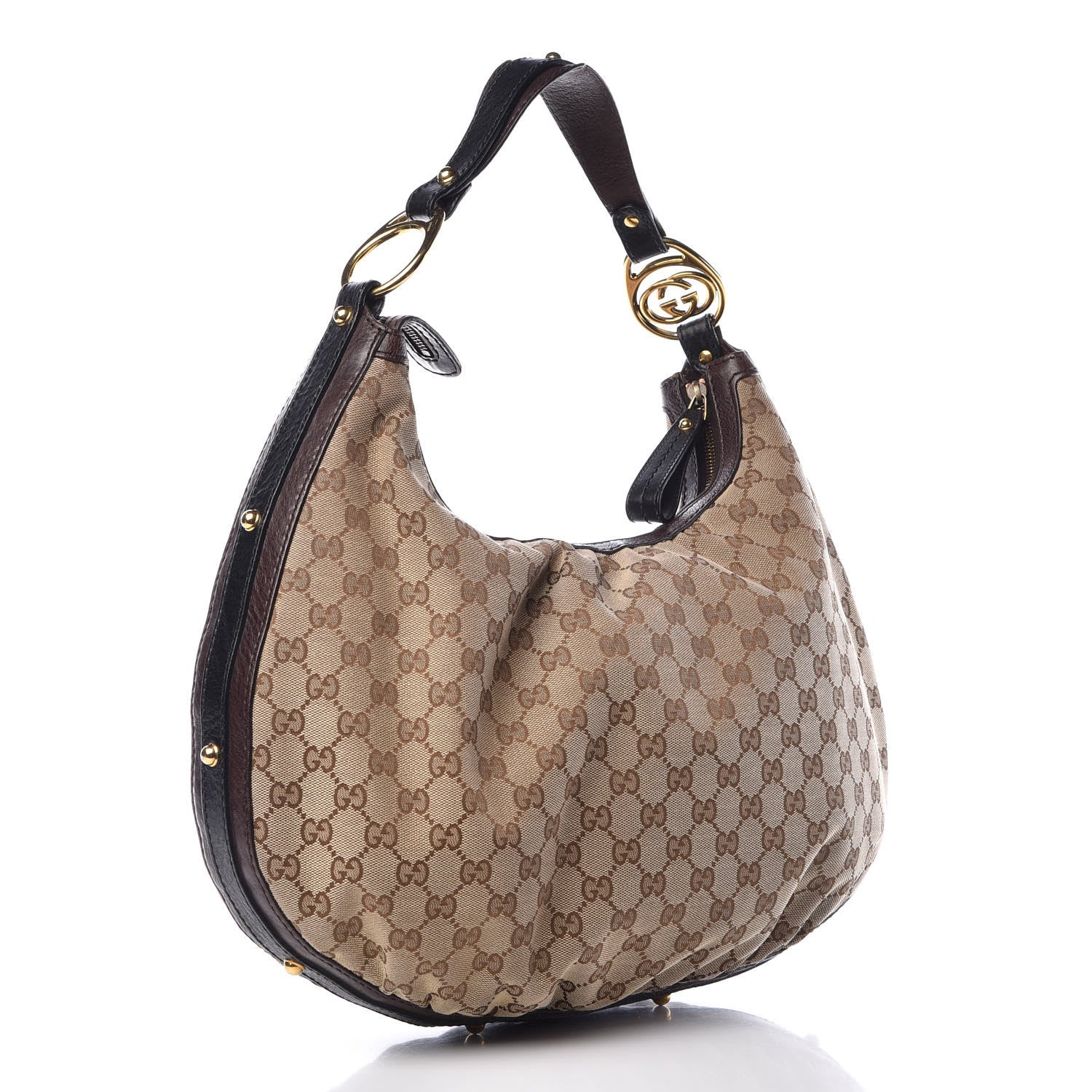 Gucci Monogram Medium Interlocking Hobo Dark Brown 1 of 6