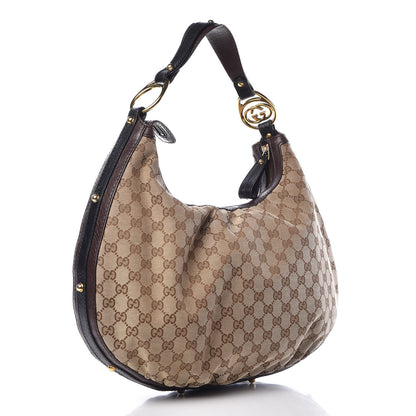 Gucci Monogram Medium Interlocking Hobo Dark Brown 3 of 11