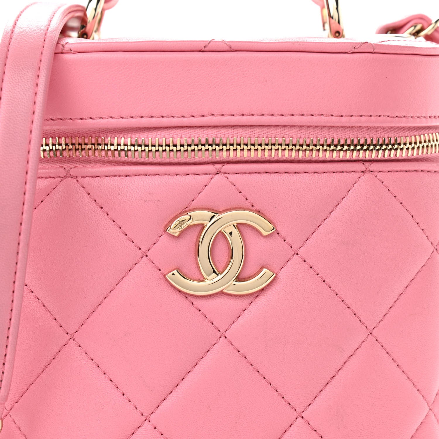 Chanel Lambskin Quilted Trendy Vanity Case Pink 8 of 11