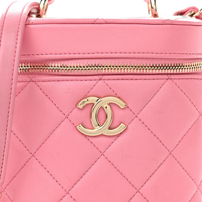 Chanel Lambskin Quilted Trendy Vanity Case Pink 8 of 11