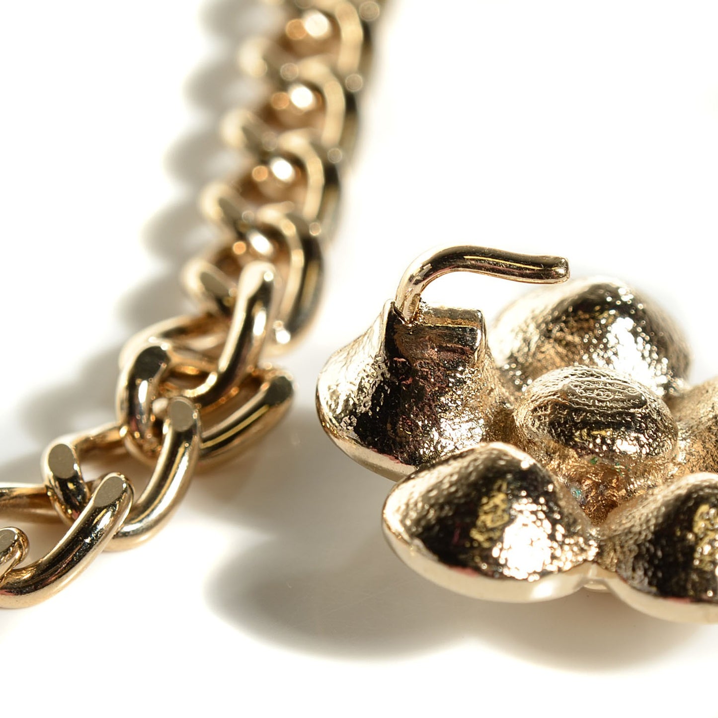 Crystal CC Camellia Belt Gold