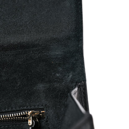 Valentino Garavani Pebbled Calfskin Medium Glam Lock Rockstud Flap Black 9 of 10