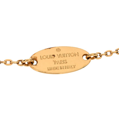 Louis Vuitton Nanogram Name Tag Necklace Gold 5 of 6