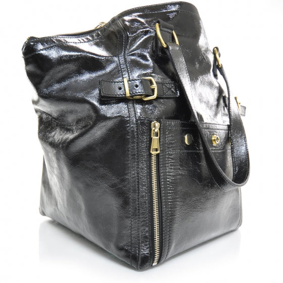 Patent Large Downtown Tote Black