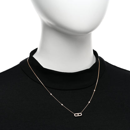 Messika 18K Rose Gold Diamond Move Uno Pave Necklace 2 of 5