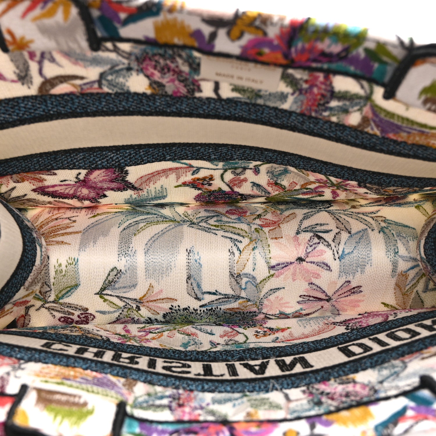 Christian Dior Canvas Embroidered Medium KJouy Fantastica Book Tote Multicolor 5 of 10