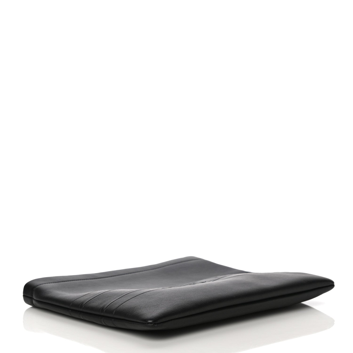 Christian Dior Calfskin Embossed Logo Zip Clutch Black 4 of 11