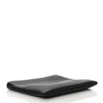 Christian Dior Calfskin Embossed Logo Zip Clutch Black 4 of 11