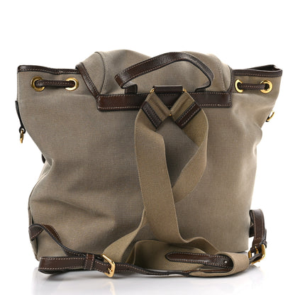Prada Jacquard Logo Rucksack Backpack Corda Bruciato 3 of 8