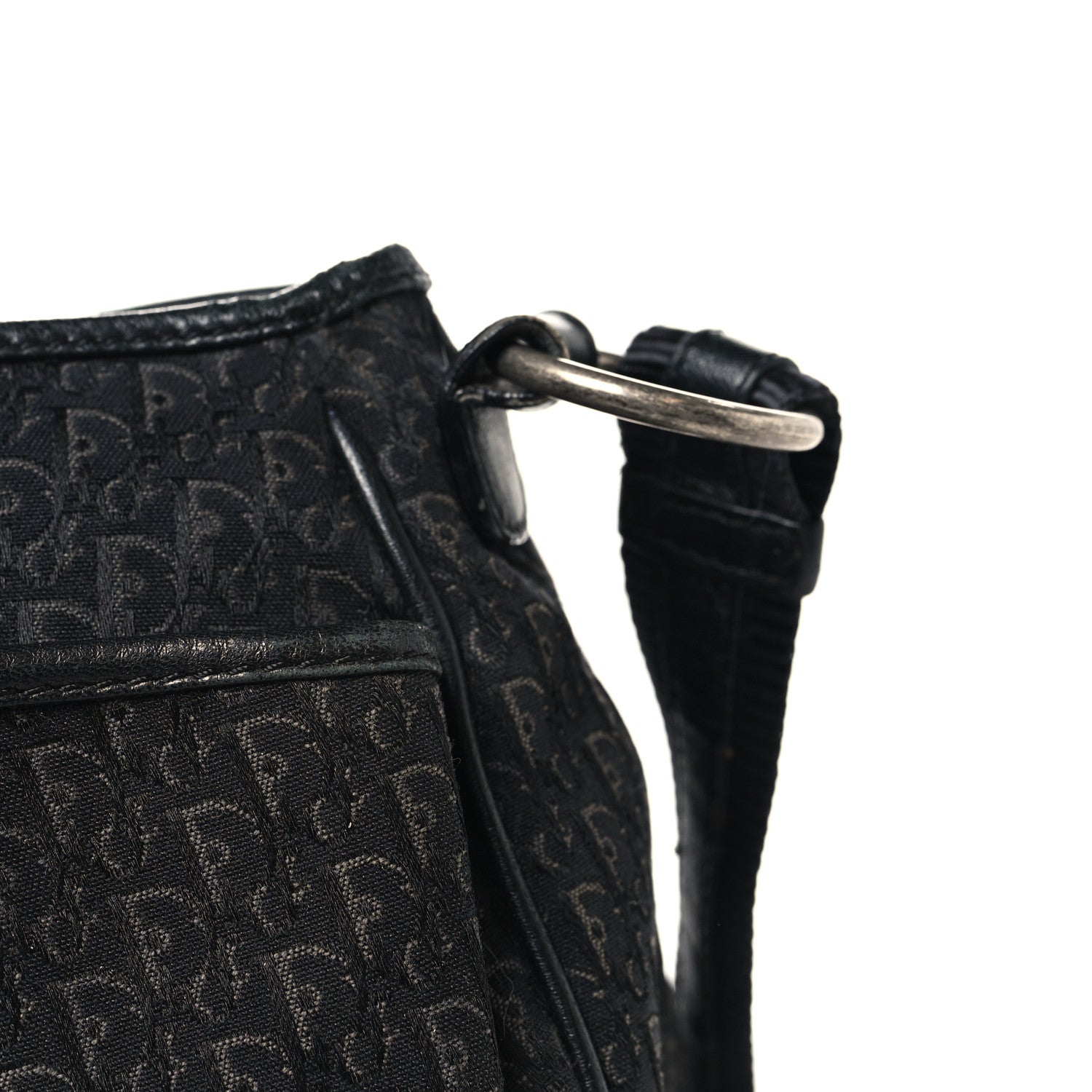 Christian Dior Canvas Diorissimo Buckle Messenger Black 12 of 13