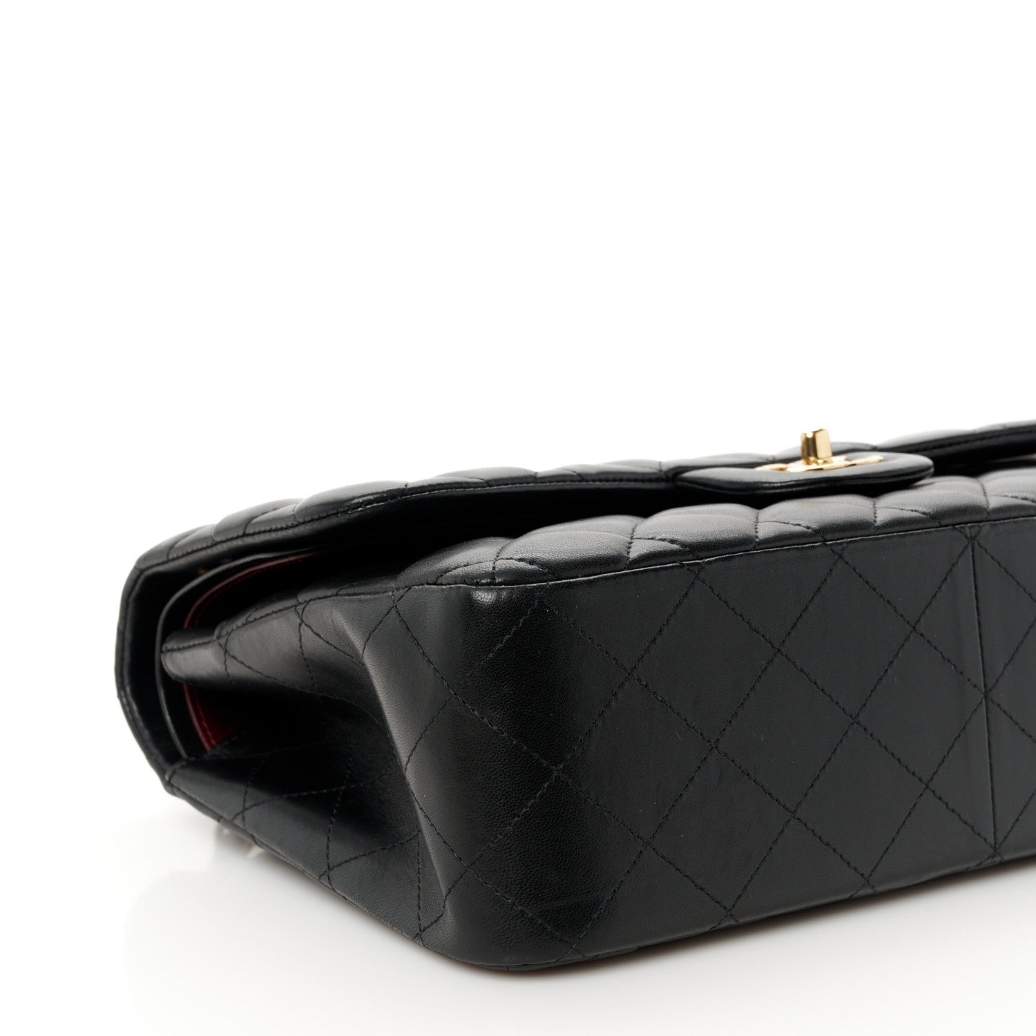 Chanel Lambskin Quilted Jumbo Double Flap Black 10 of 11