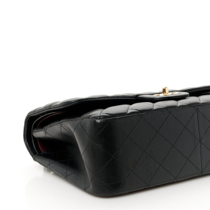 Chanel Lambskin Quilted Jumbo Double Flap Black 10 of 11