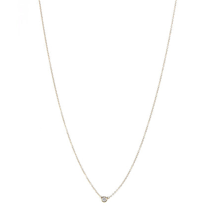Tiffany 18K Yellow Gold Diamond .08ct Elsa Peretti Diamonds by the Yard Pendant Necklace 1 of 8