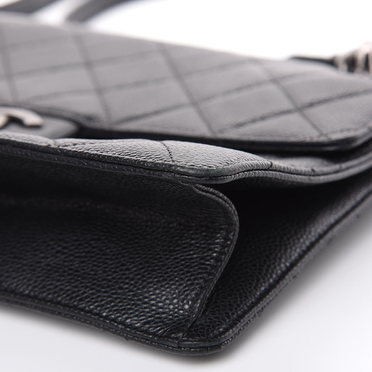 Caviar Quilted Large Retro Class Flap Black