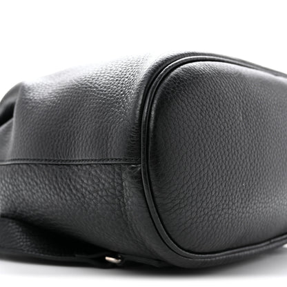 Gucci Pebbled Calfskin Small Soho Drawstring Backpack Black 9 of 10