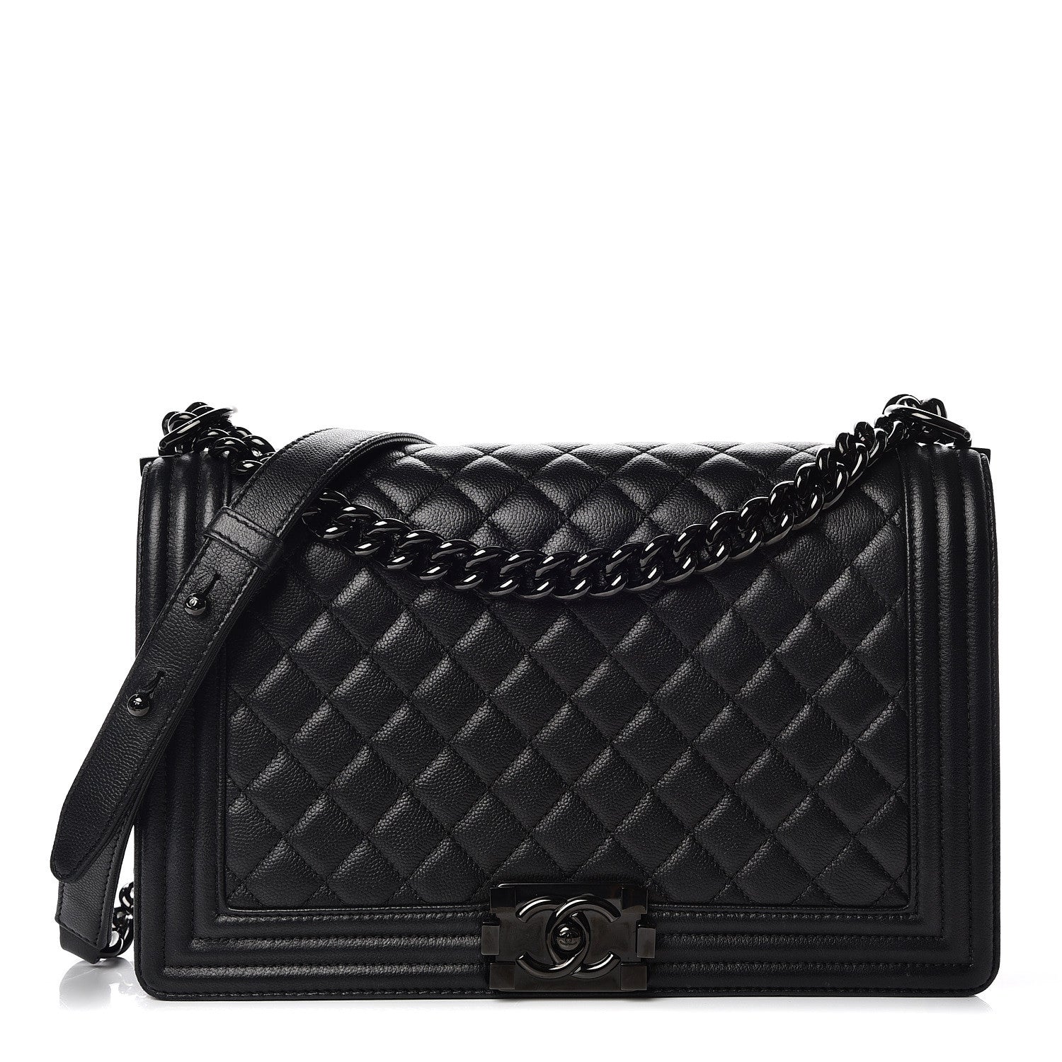 Chanel Caviar Quilted New Medium Boy Flap So Black 1 of 16