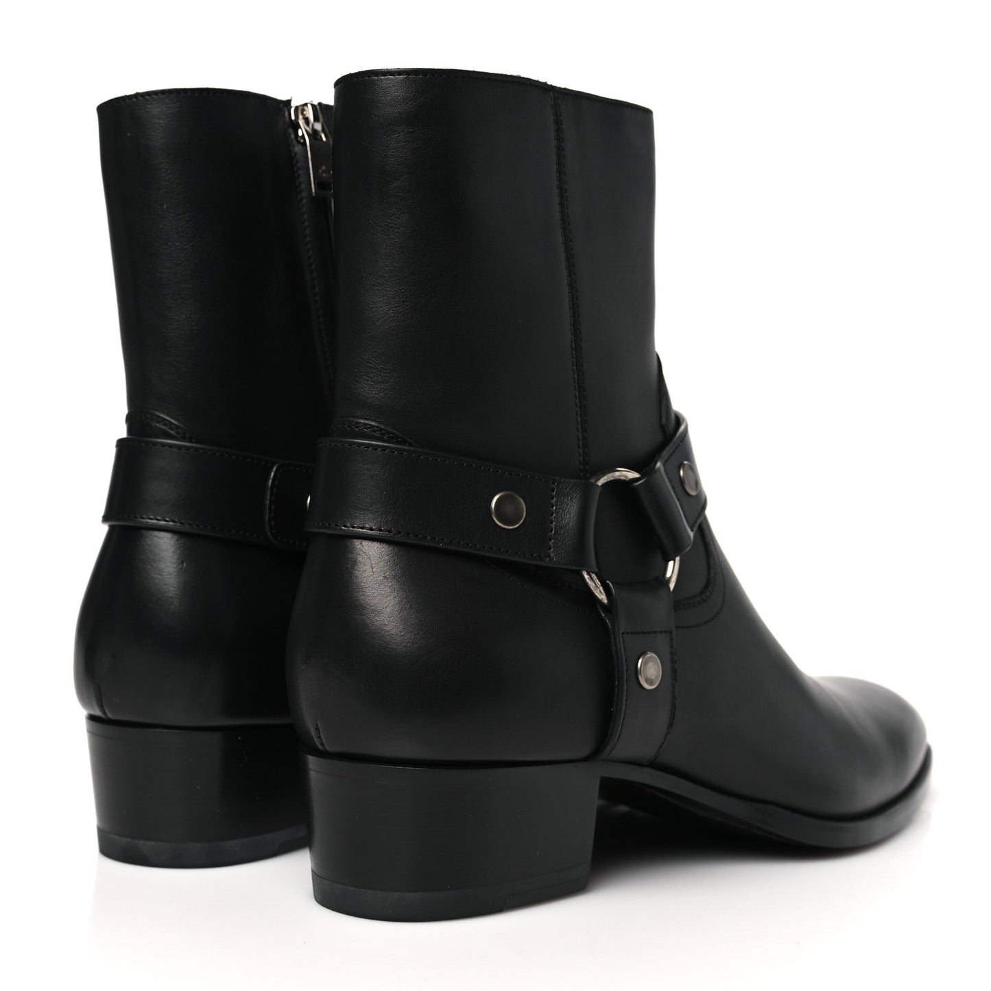 Calfskin Mens Wyatt Marrakesh Harness Ankle Boots 43 Black